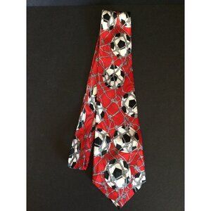Men's Novelty Tie Soccer Ball Pattern Adjustable One Size